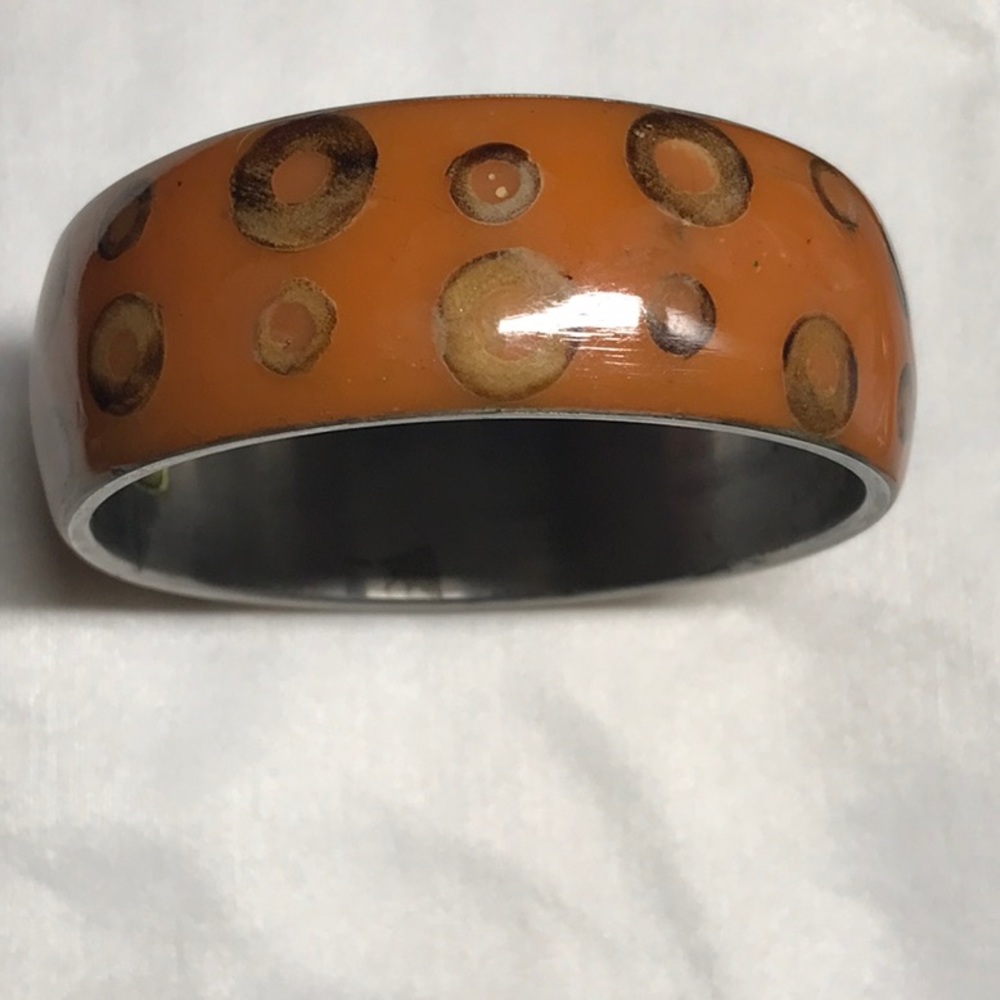 Orange with Pattern Bangle - Picture 2 of 4